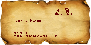 Lapis Noémi névjegykártya